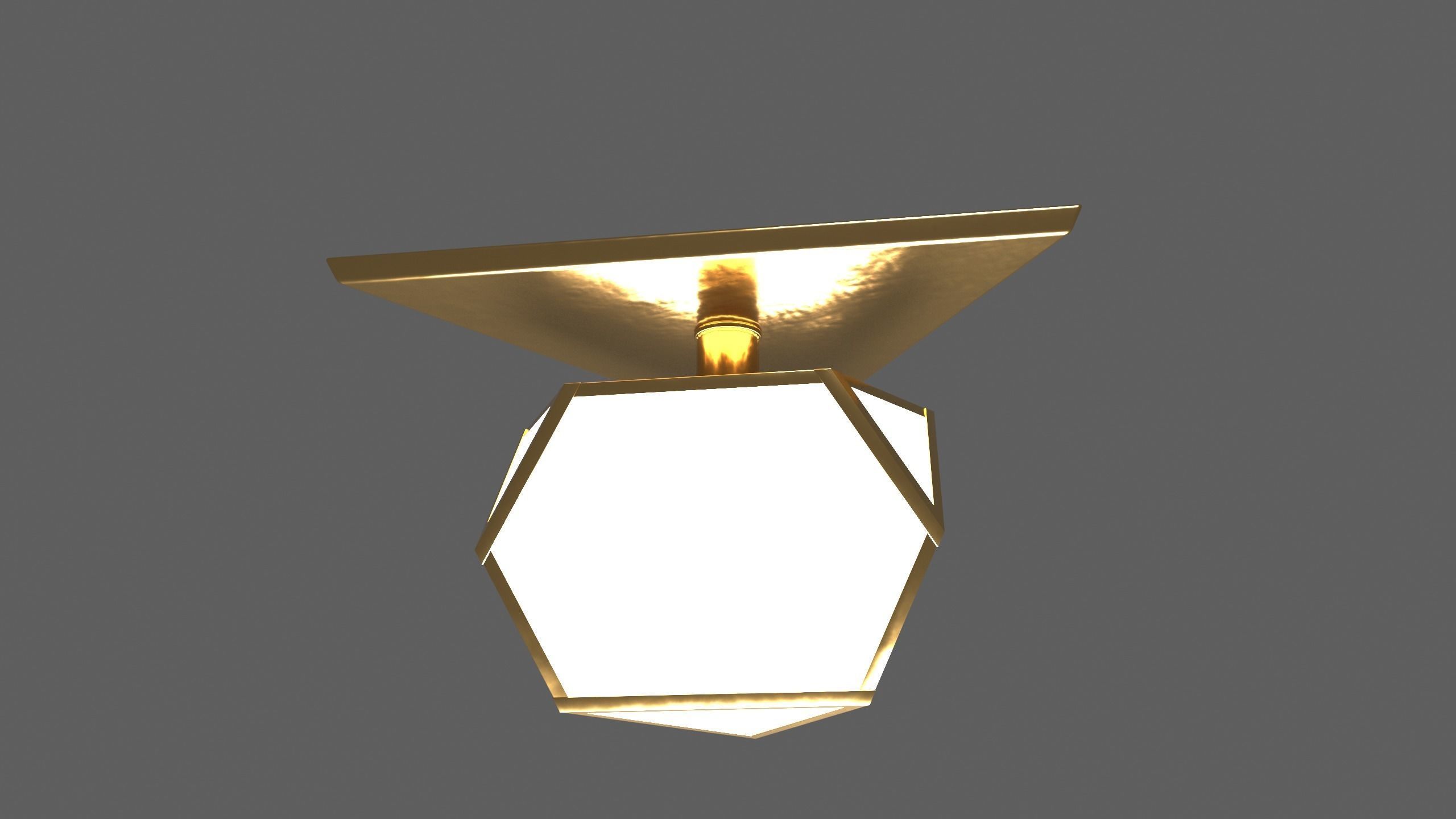 Ceiling Lamp - YVES FLUSHMOUNT - 3ds Max 3D model_17