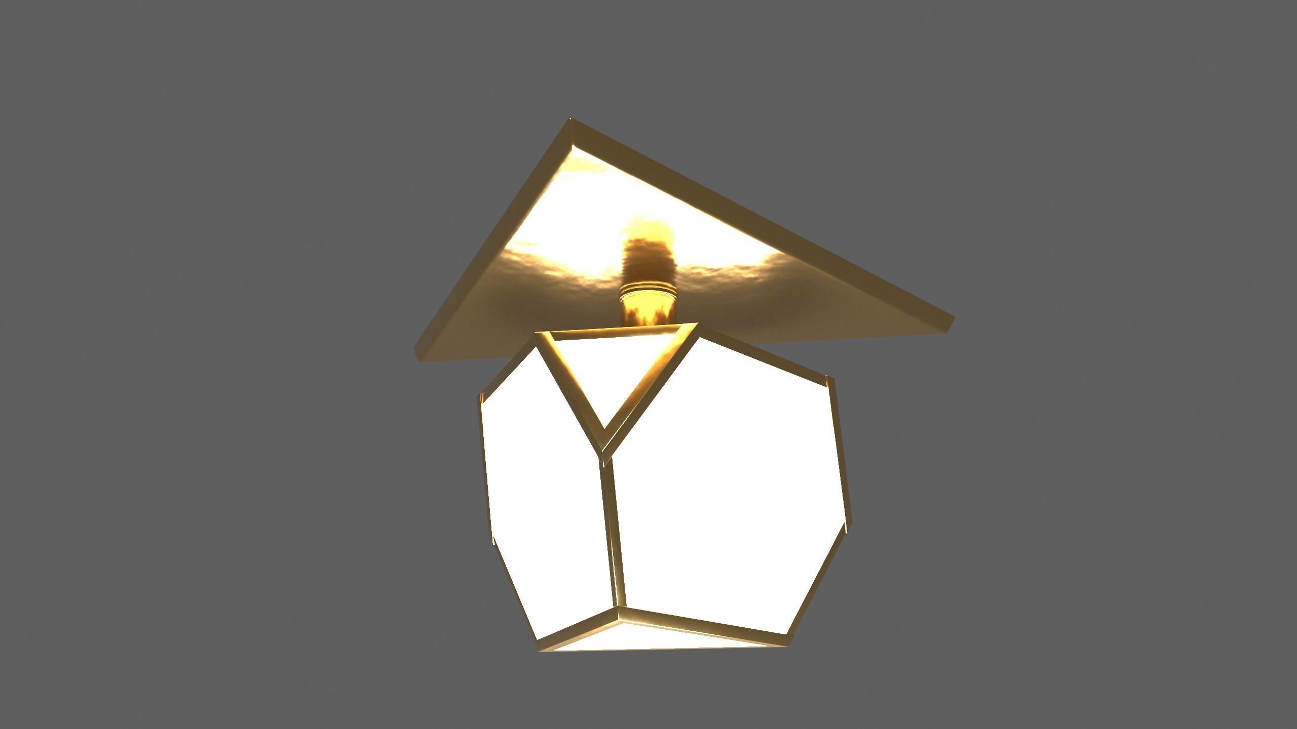 Ceiling Lamp - YVES FLUSHMOUNT - 3ds Max 3D model_23
