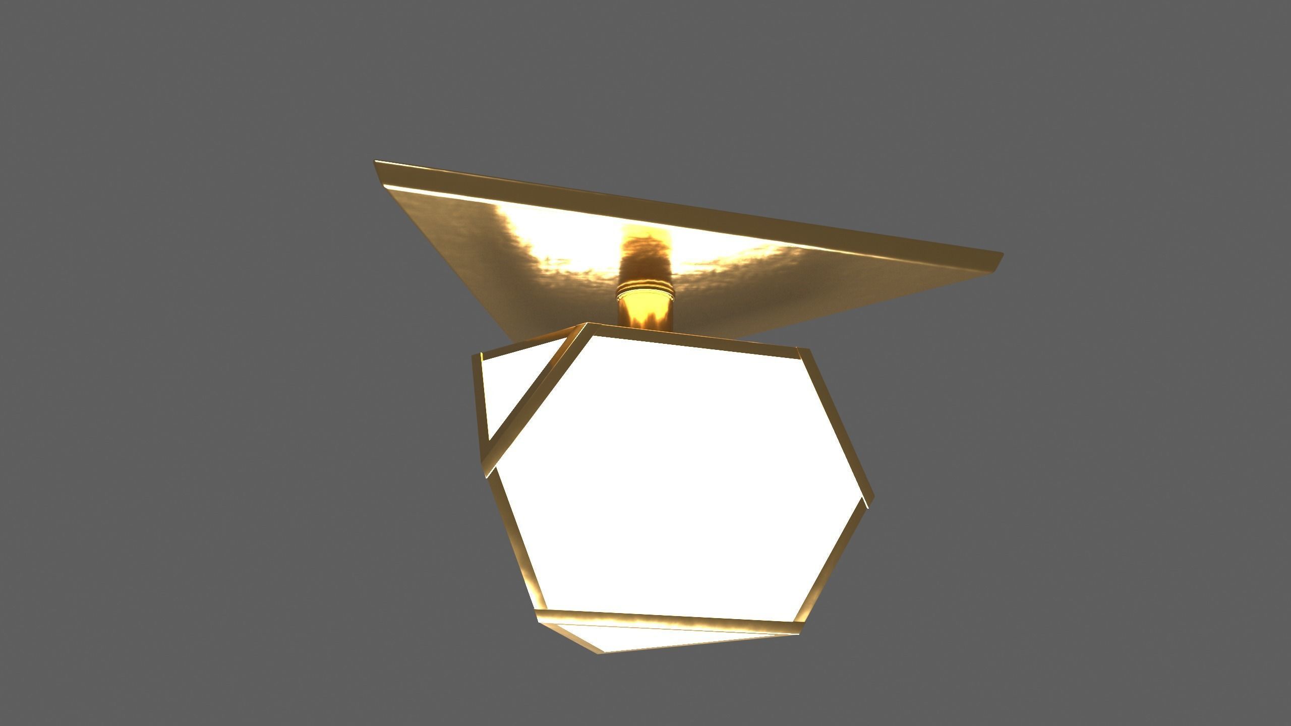 Ceiling Lamp - YVES FLUSHMOUNT - 3ds Max 3D model_14