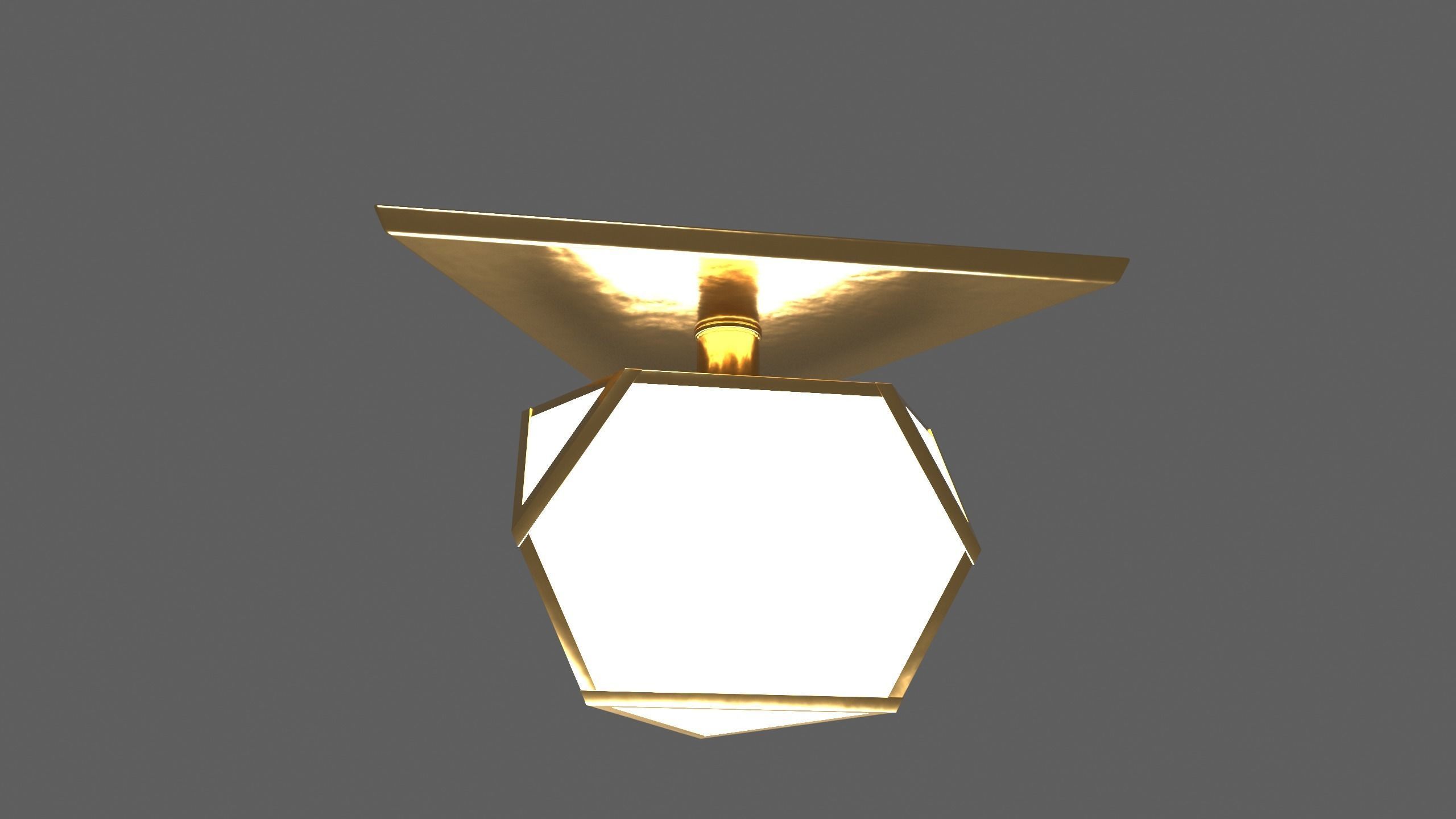 Ceiling Lamp - YVES FLUSHMOUNT - 3ds Max 3D model_39