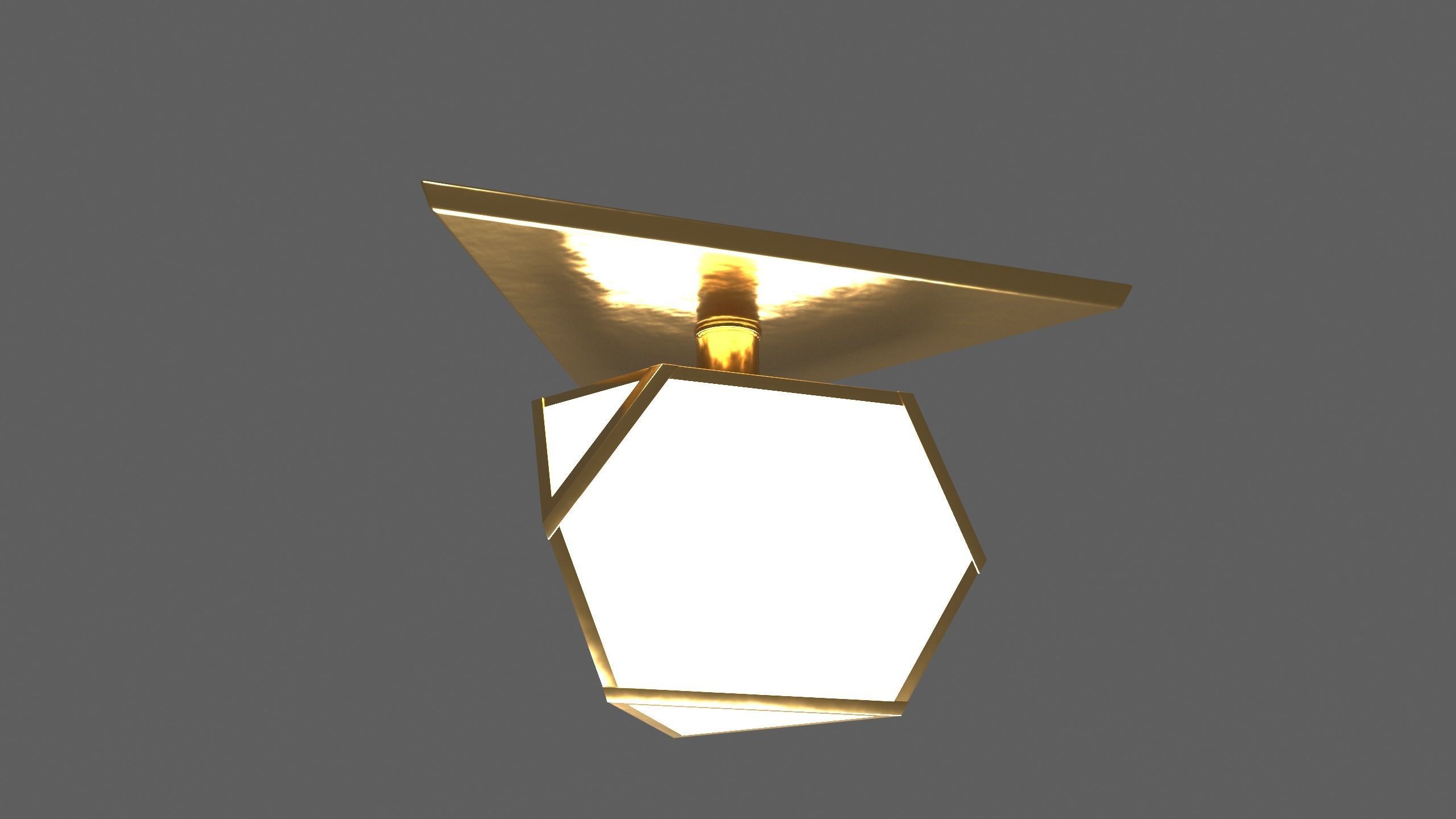 Ceiling Lamp - YVES FLUSHMOUNT - 3ds Max 3D model_26