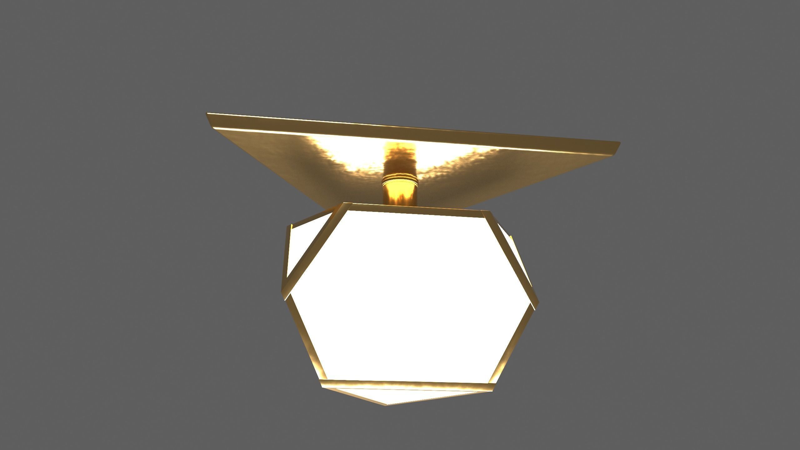 Ceiling Lamp - YVES FLUSHMOUNT - 3ds Max 3D model_15