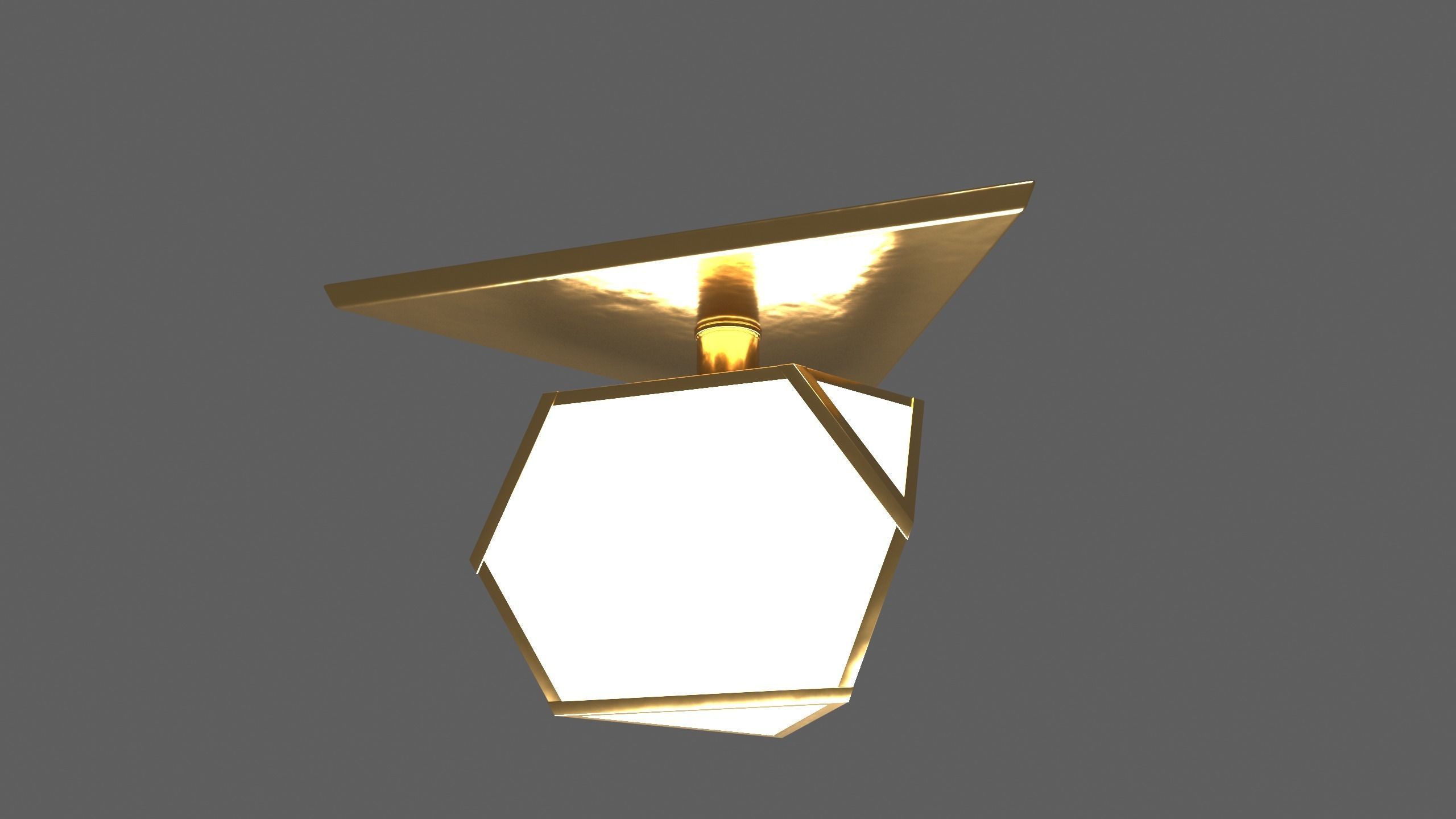 Ceiling Lamp - YVES FLUSHMOUNT - 3ds Max 3D model_42