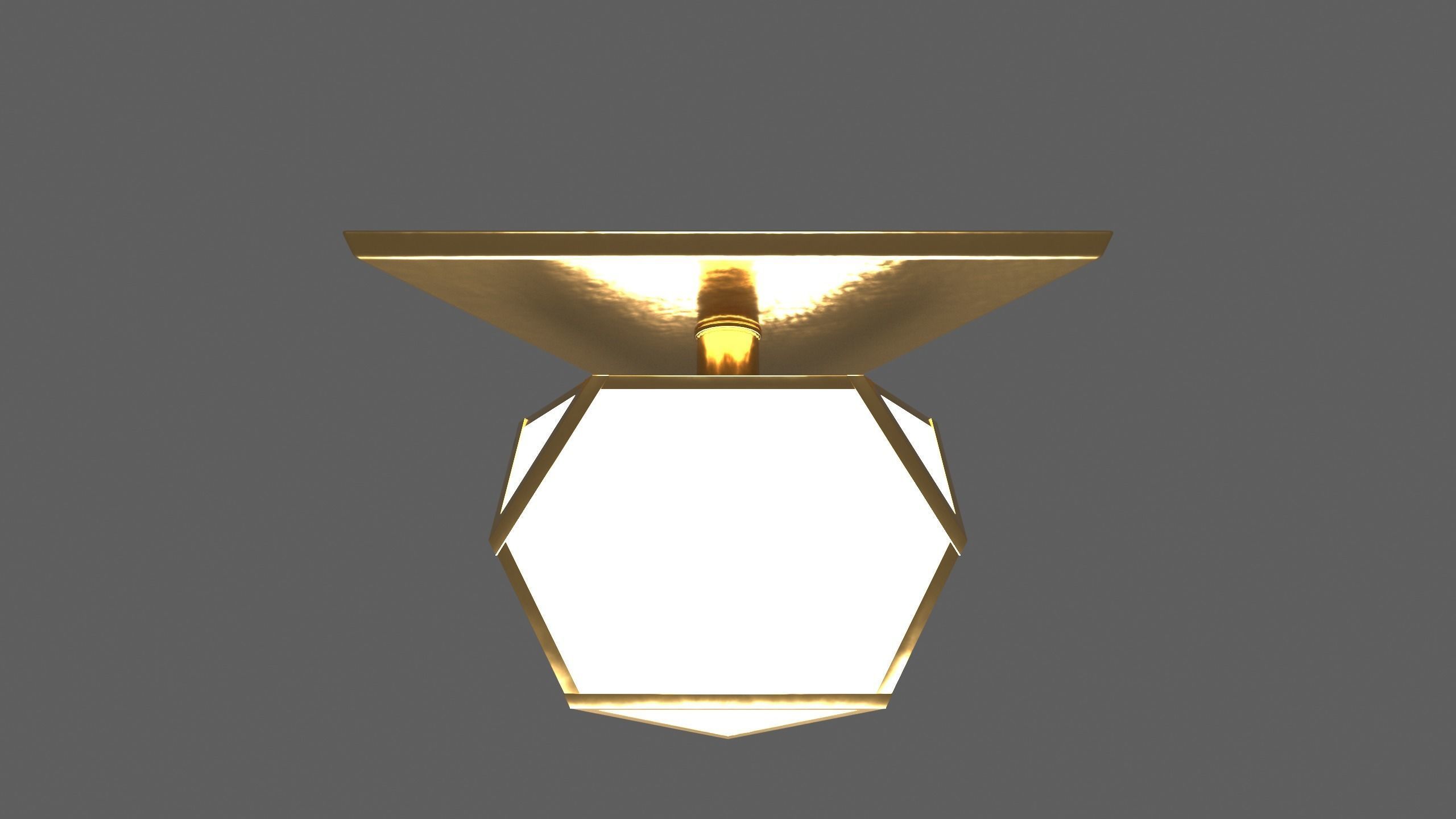 Ceiling Lamp - YVES FLUSHMOUNT - 3ds Max 3D model_16