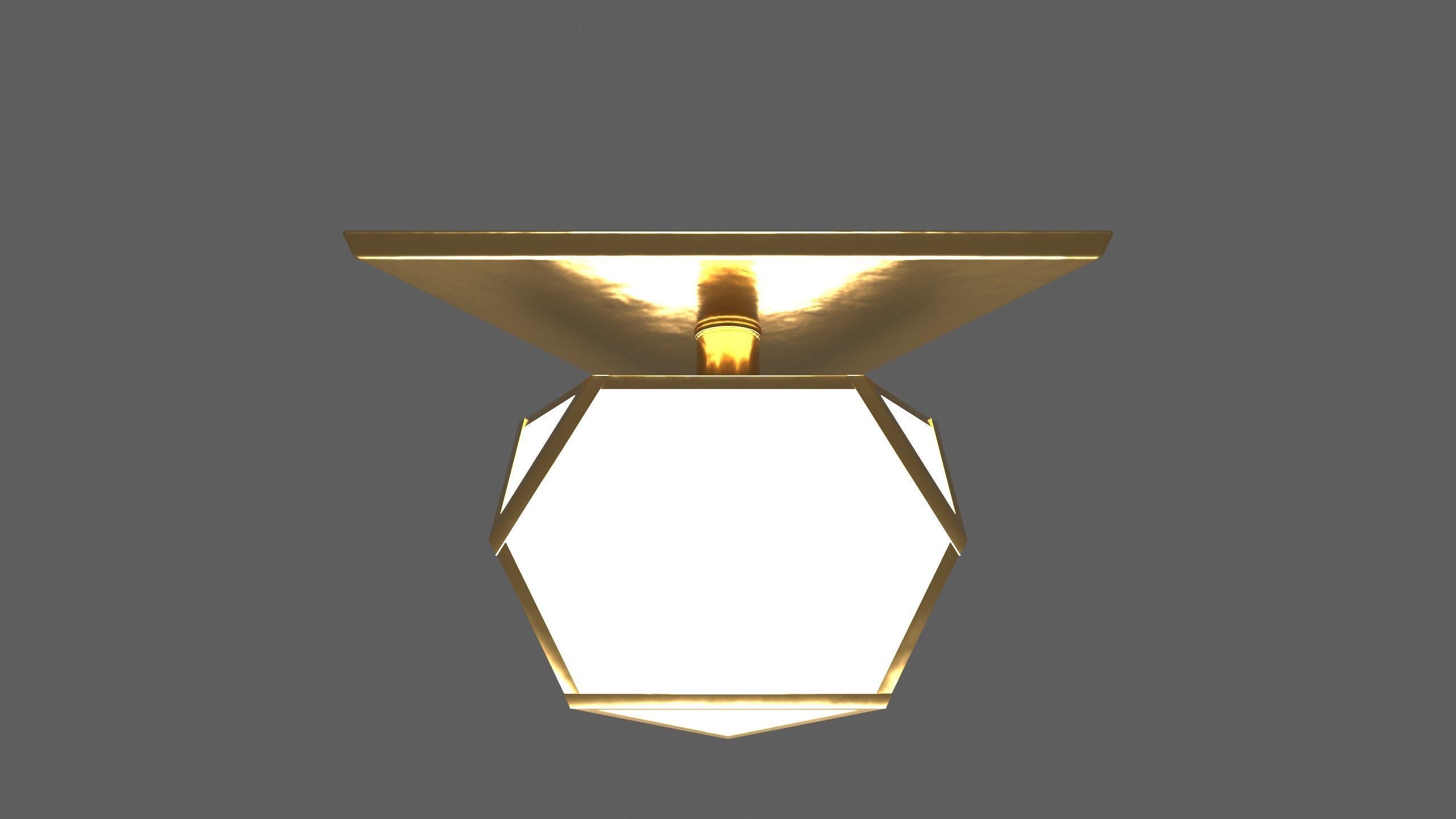 Ceiling Lamp - YVES FLUSHMOUNT - 3ds Max 3D model_40