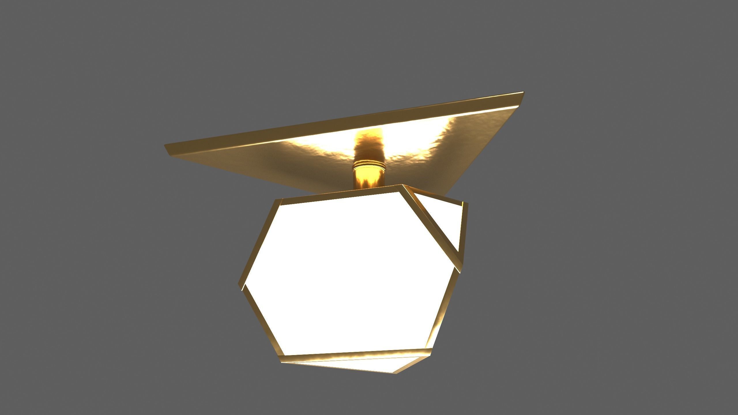 Ceiling Lamp - YVES FLUSHMOUNT - 3ds Max 3D model_18