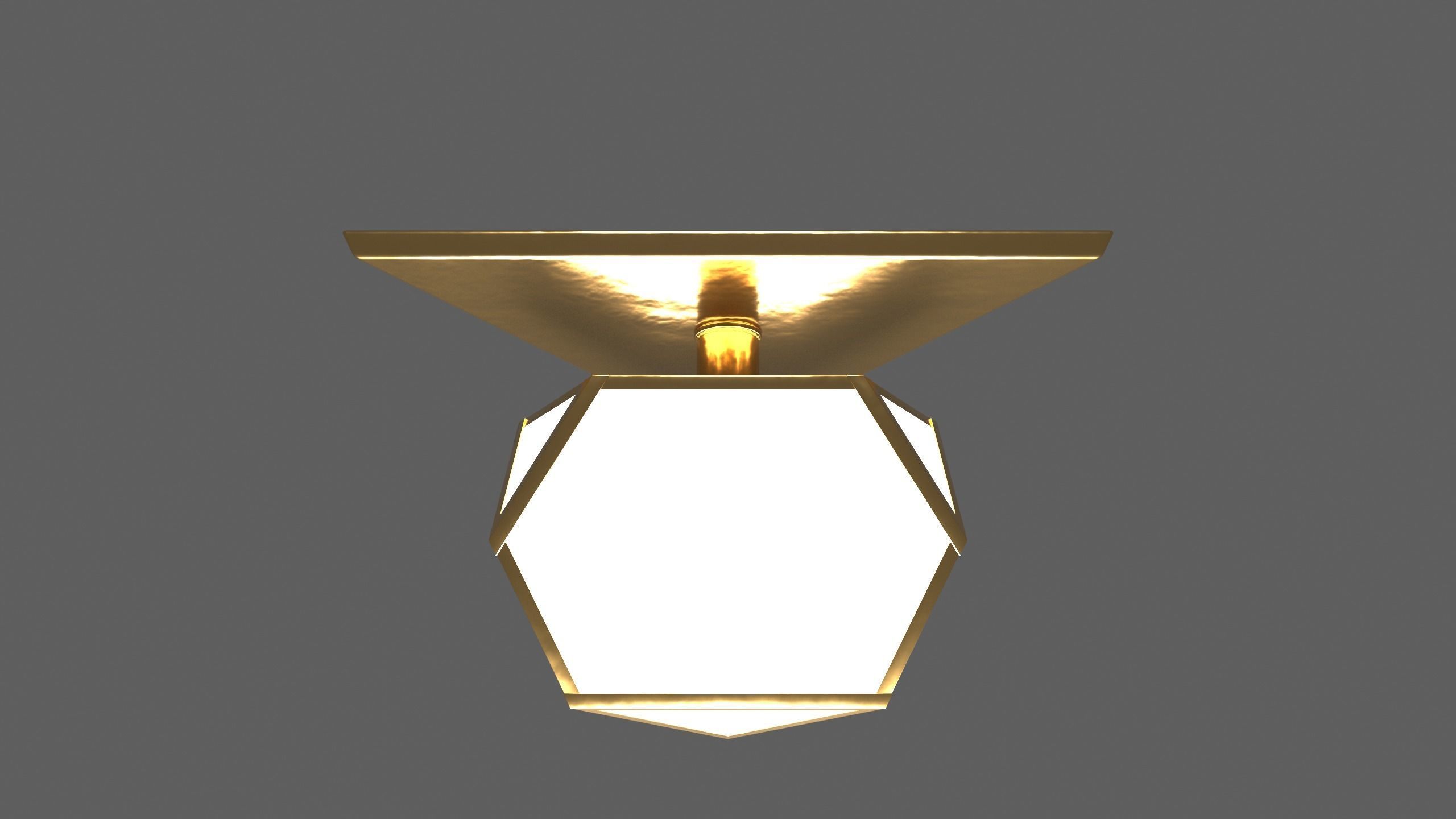 Ceiling Lamp - YVES FLUSHMOUNT - 3ds Max 3D model_28