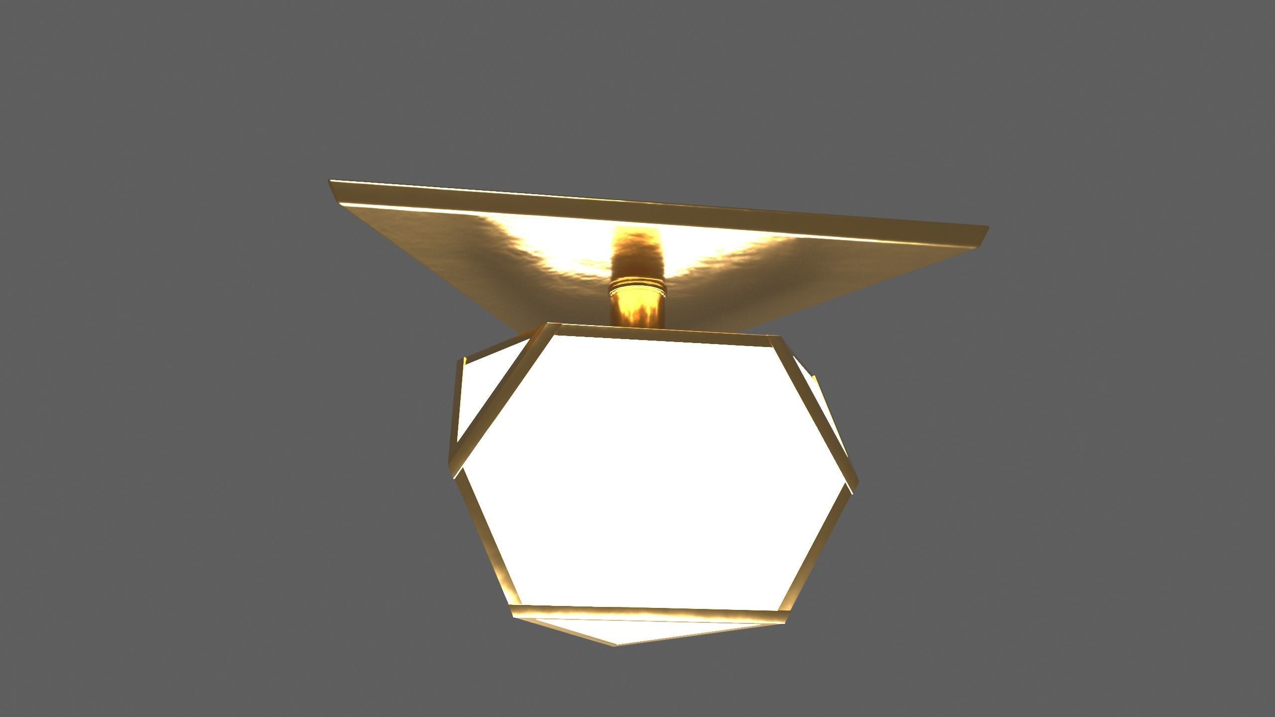 Ceiling Lamp - YVES FLUSHMOUNT - 3ds Max 3D model_27