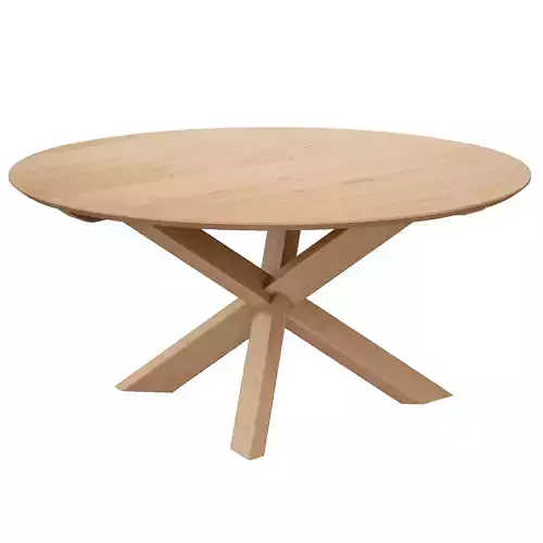 Apex White Oak 64 Round Dining Table Crate and Barrel
