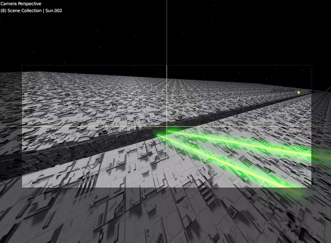 Blender Death Star Trench Run Pack 3D model_0