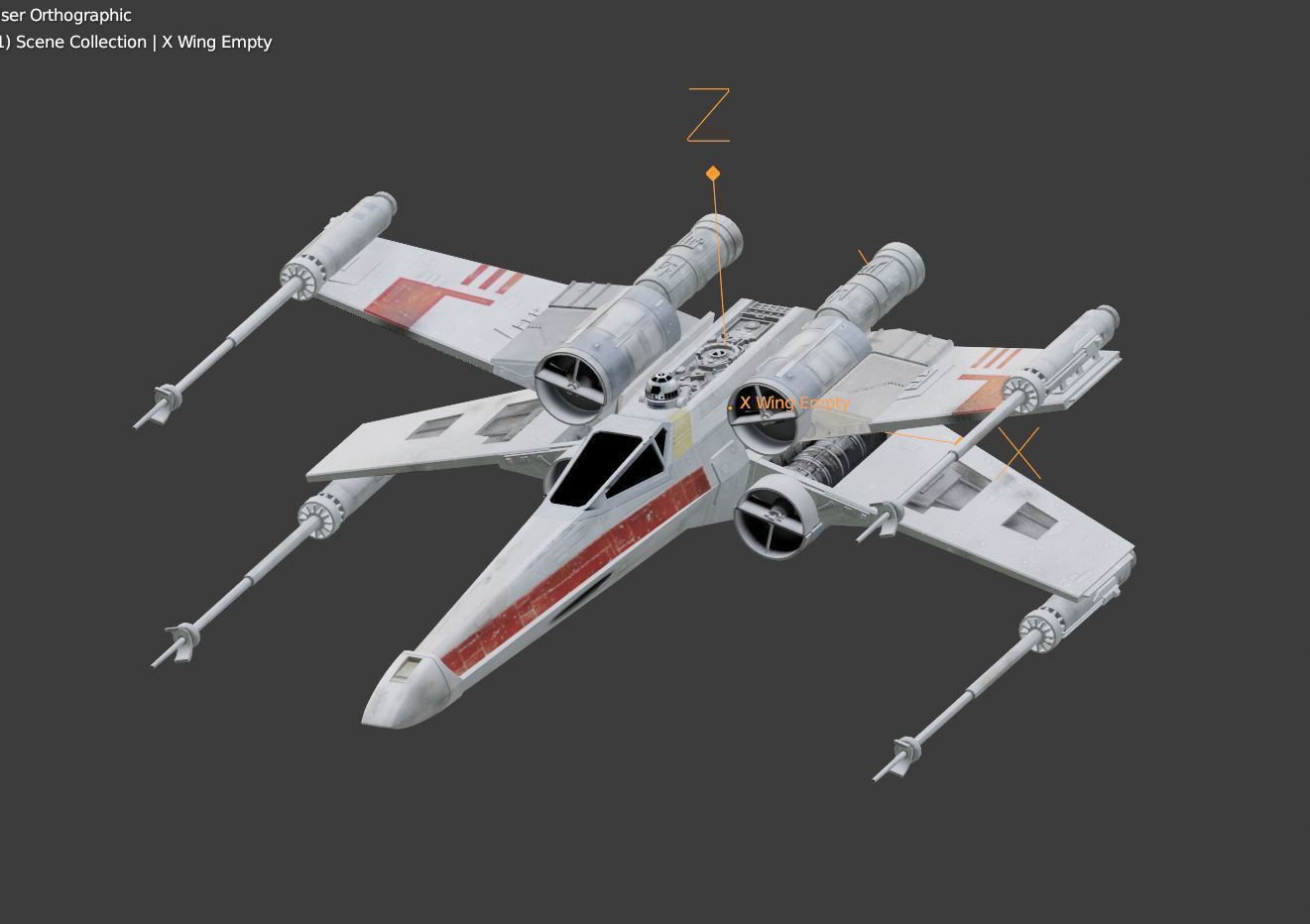 Blender Death Star Trench Run Pack 3D model_8