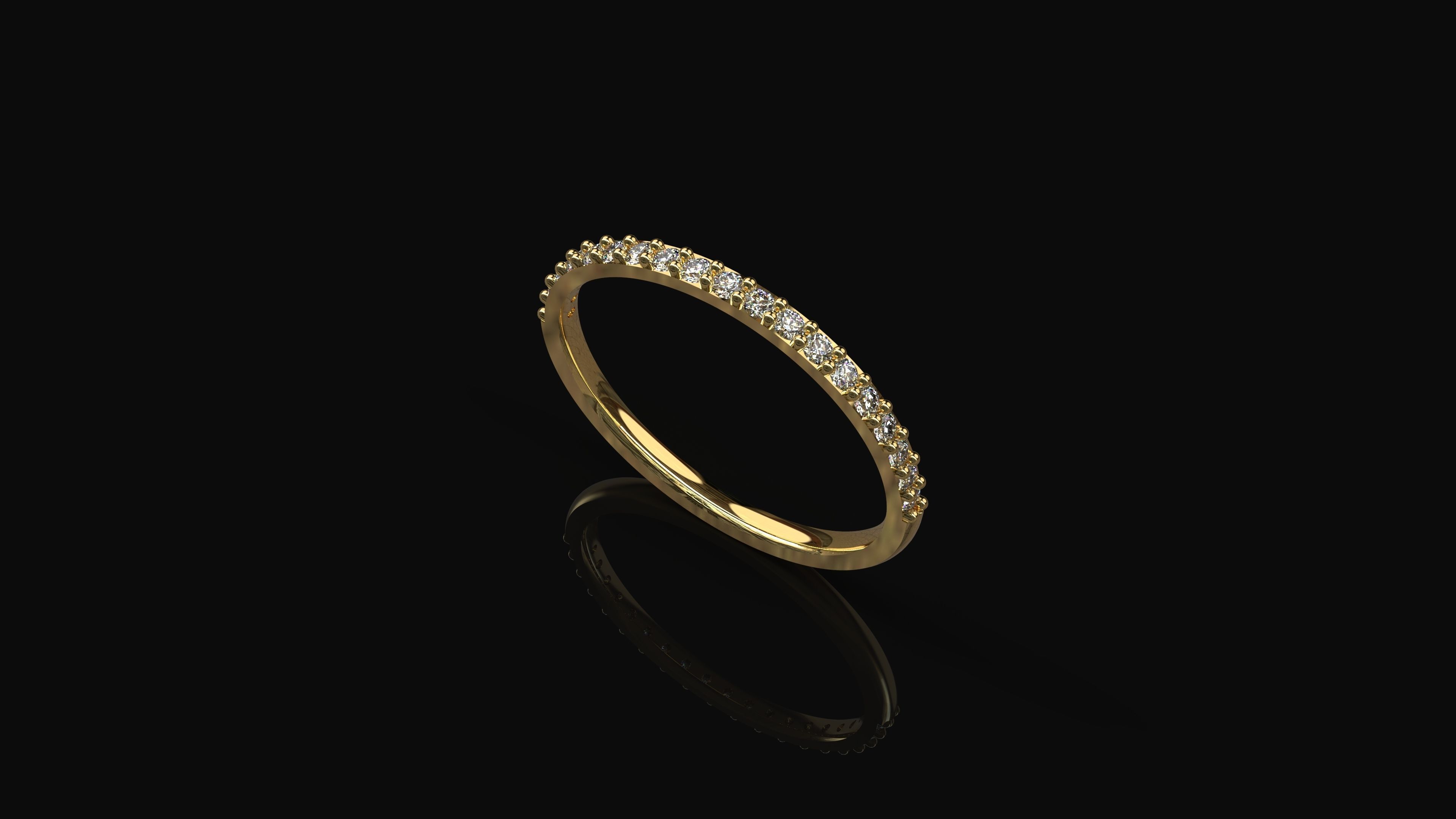 Model 243 Pave Ring 8half US Size  3D print model_1