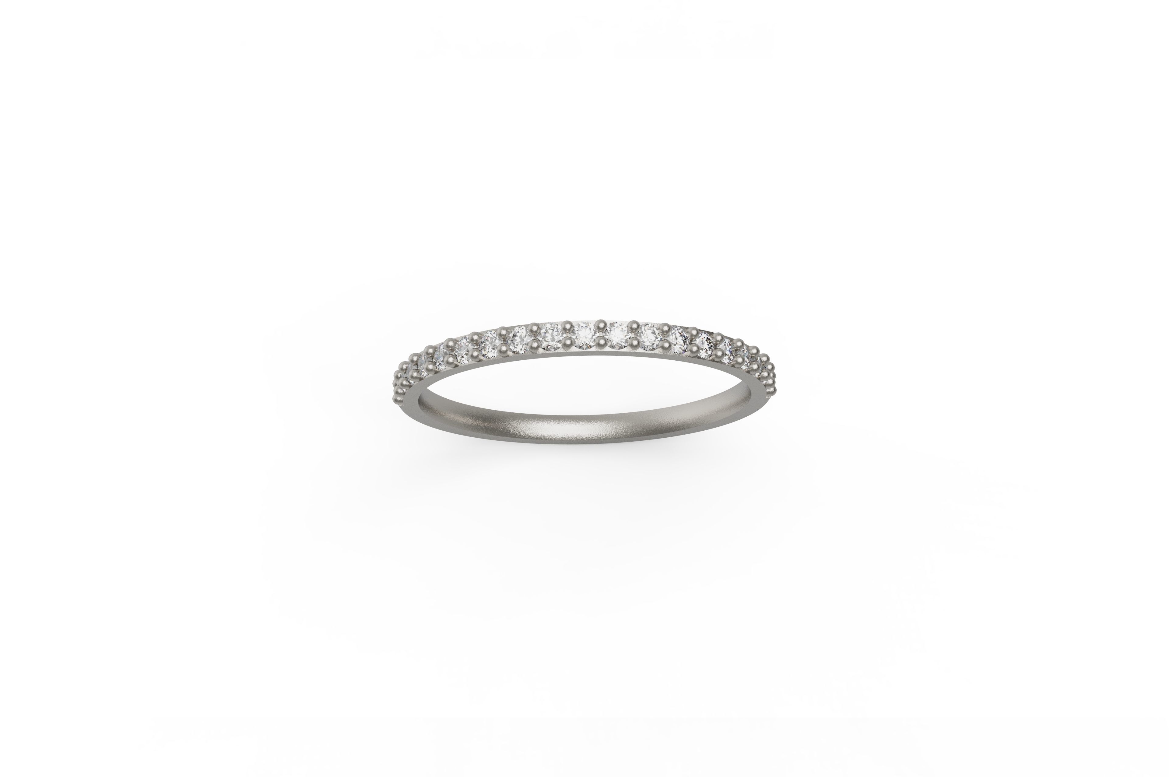 Model 243 Pave Ring 8half US Size  3D print model_2