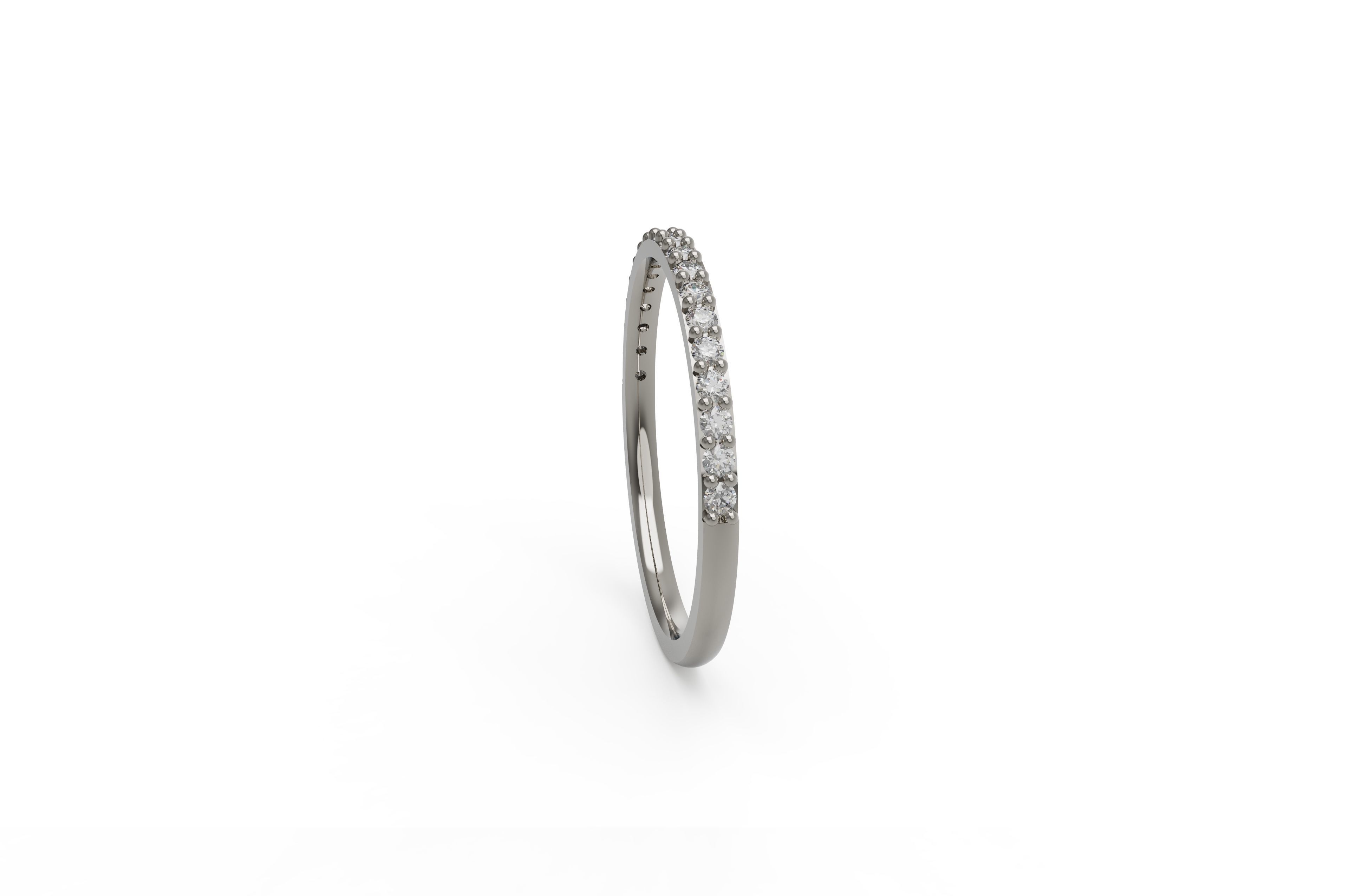 Model 243 Pave Ring 8half US Size  3D print model_4