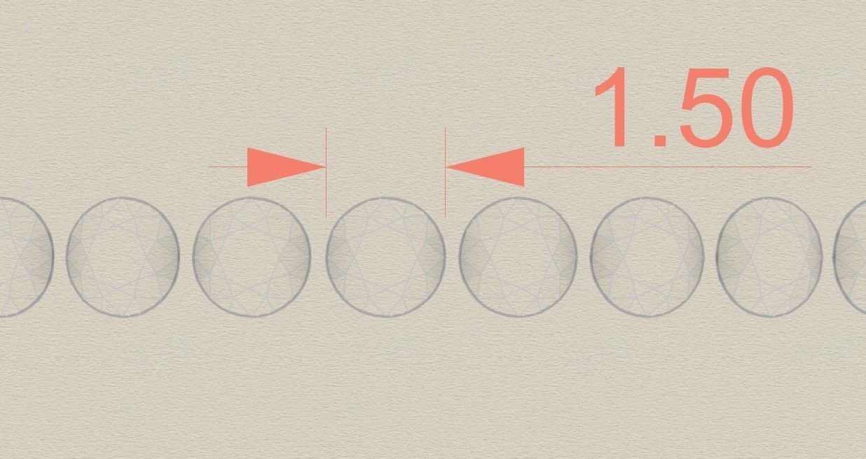 Model 243 Pave Ring 8half US Size  3D print model_9