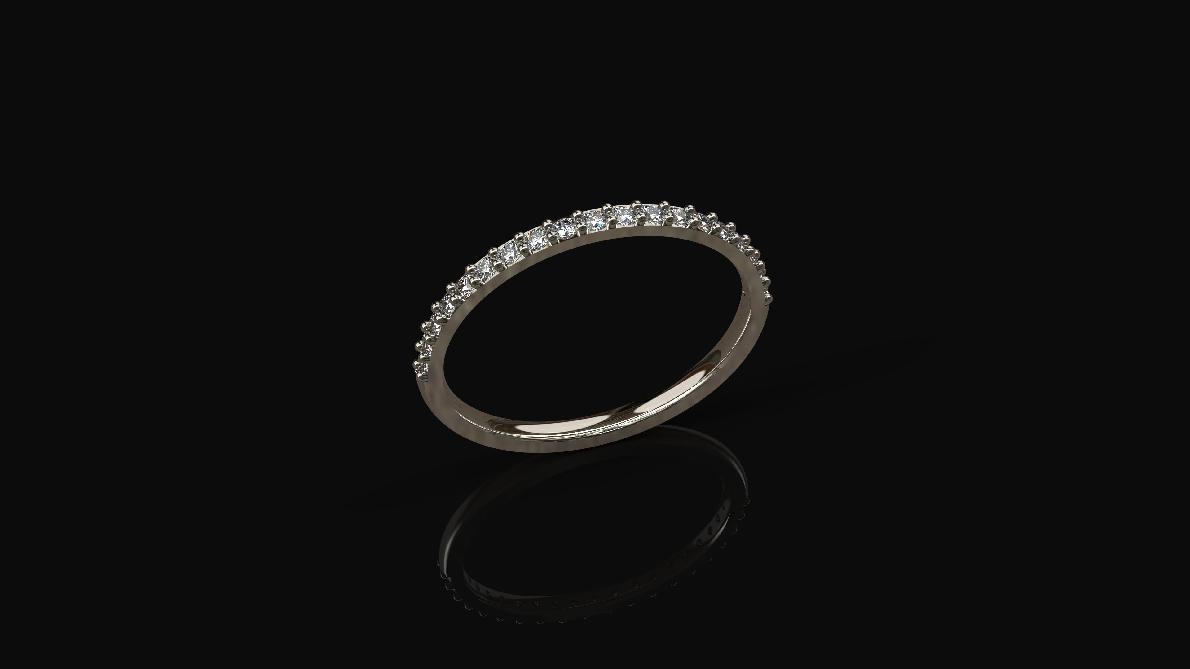 Model 243 Pave Ring 8half US Size  3D print model_3