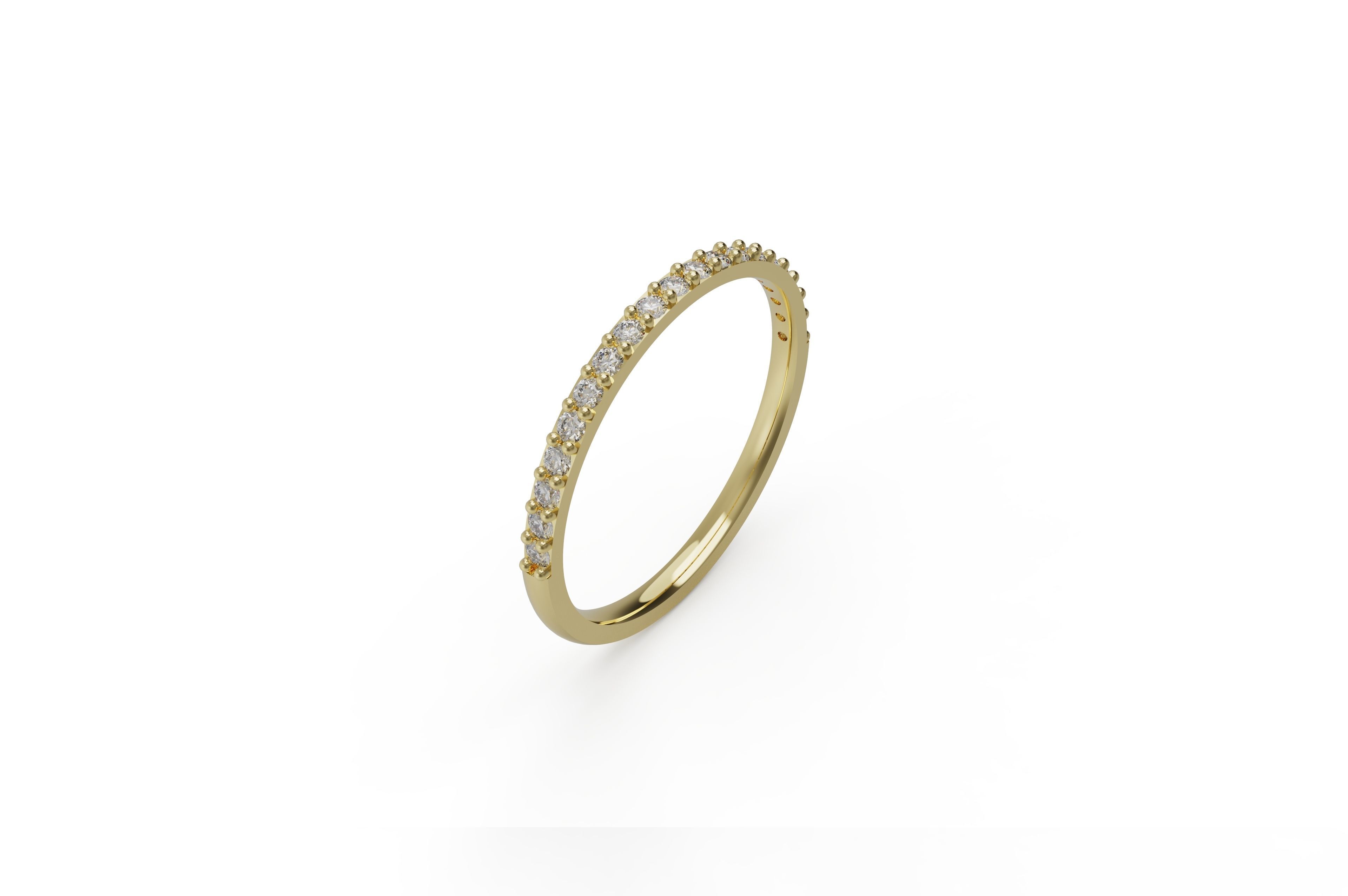 Model 243 Pave Ring 8half US Size  3D print model_6