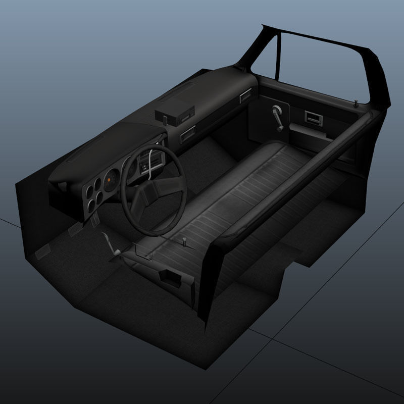 Vintage wrecker tow car Low-poly 3D model_40