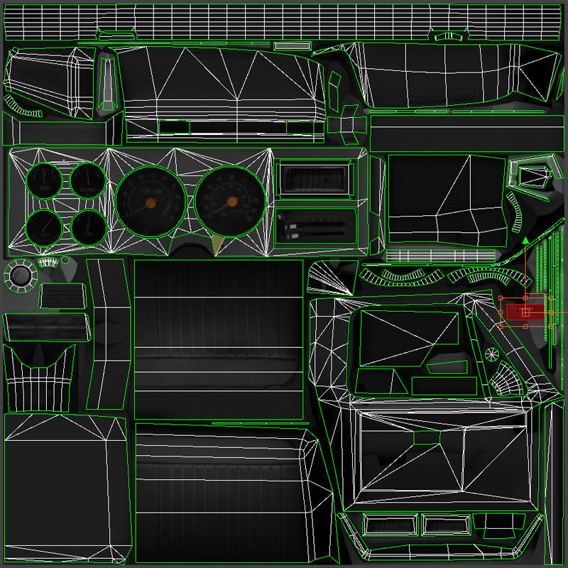 Vintage wrecker tow car Low-poly 3D model_44