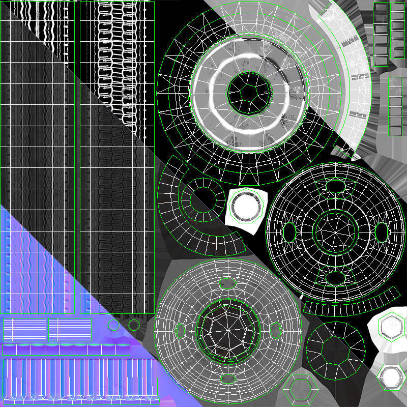 Vintage wrecker tow car Low-poly 3D model_42
