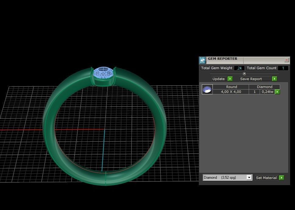 Model 245  Solitaire Ring 8half US Size  3D print model_13