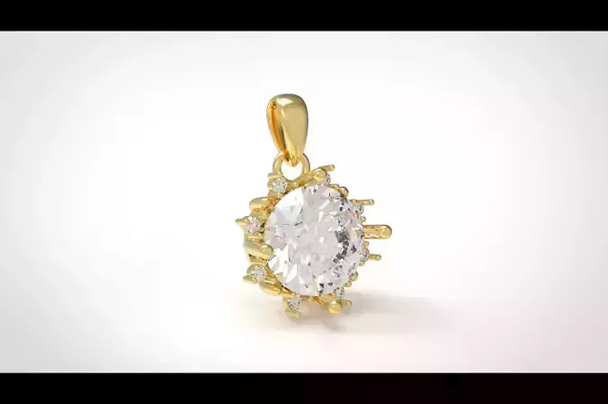 Model 251 Diamond Pendant Necklace