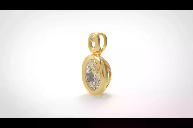 Model 252 Leaf Diamond Necklace