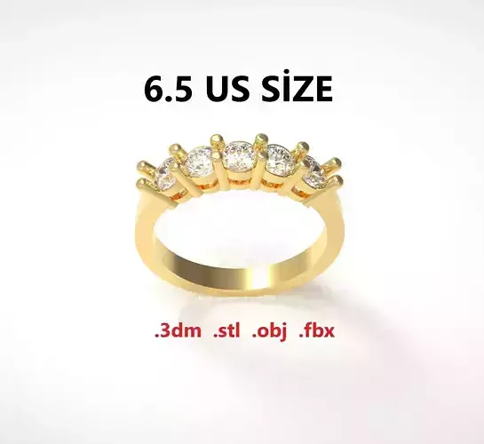 Model 257 Five Stone Ring 6half US Size
