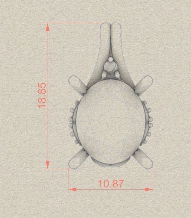 Model 258 Diamond Pendant 3D print model_7