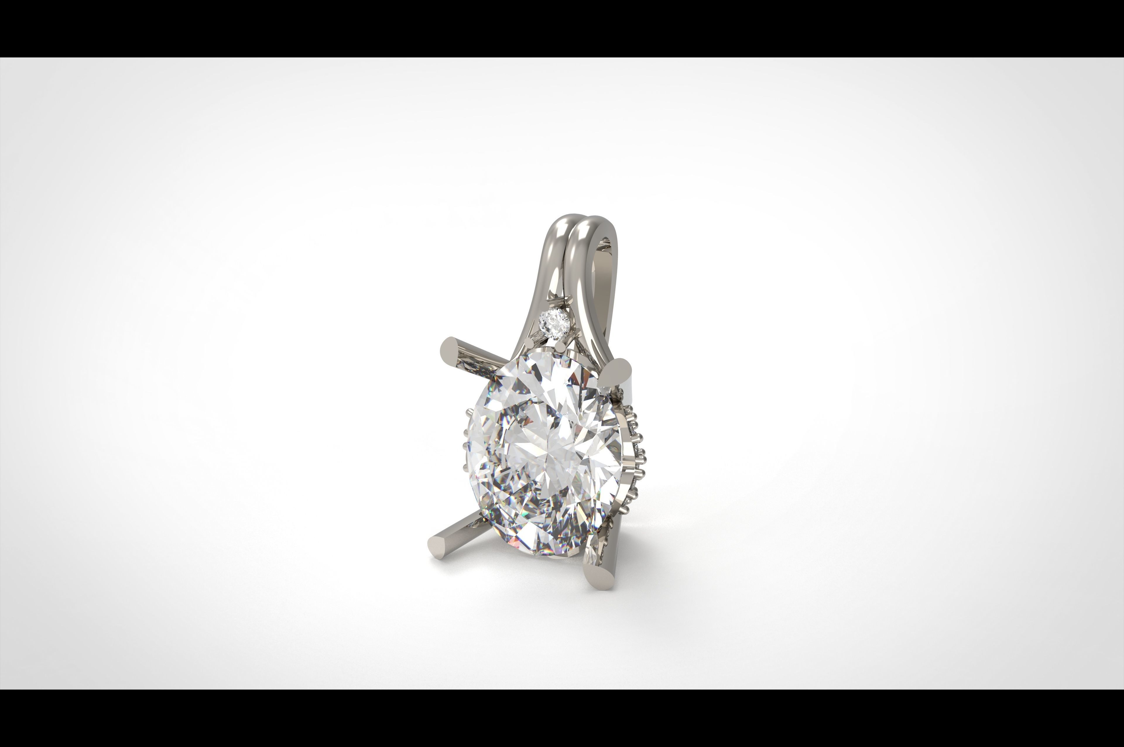 Model 258 Diamond Pendant 3D print model_4
