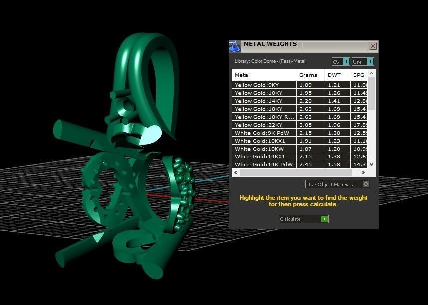 Model 258 Diamond Pendant 3D print model_11