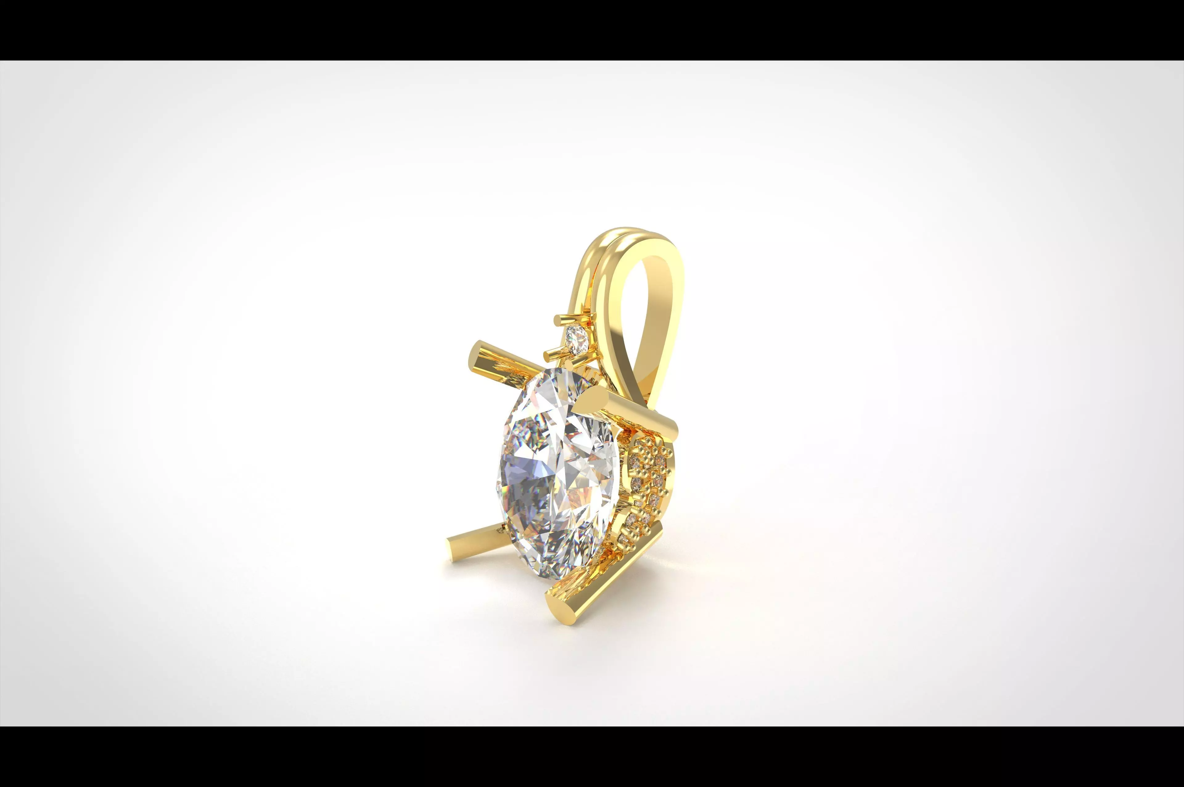 Model 258 Diamond Pendant 3D print model_0