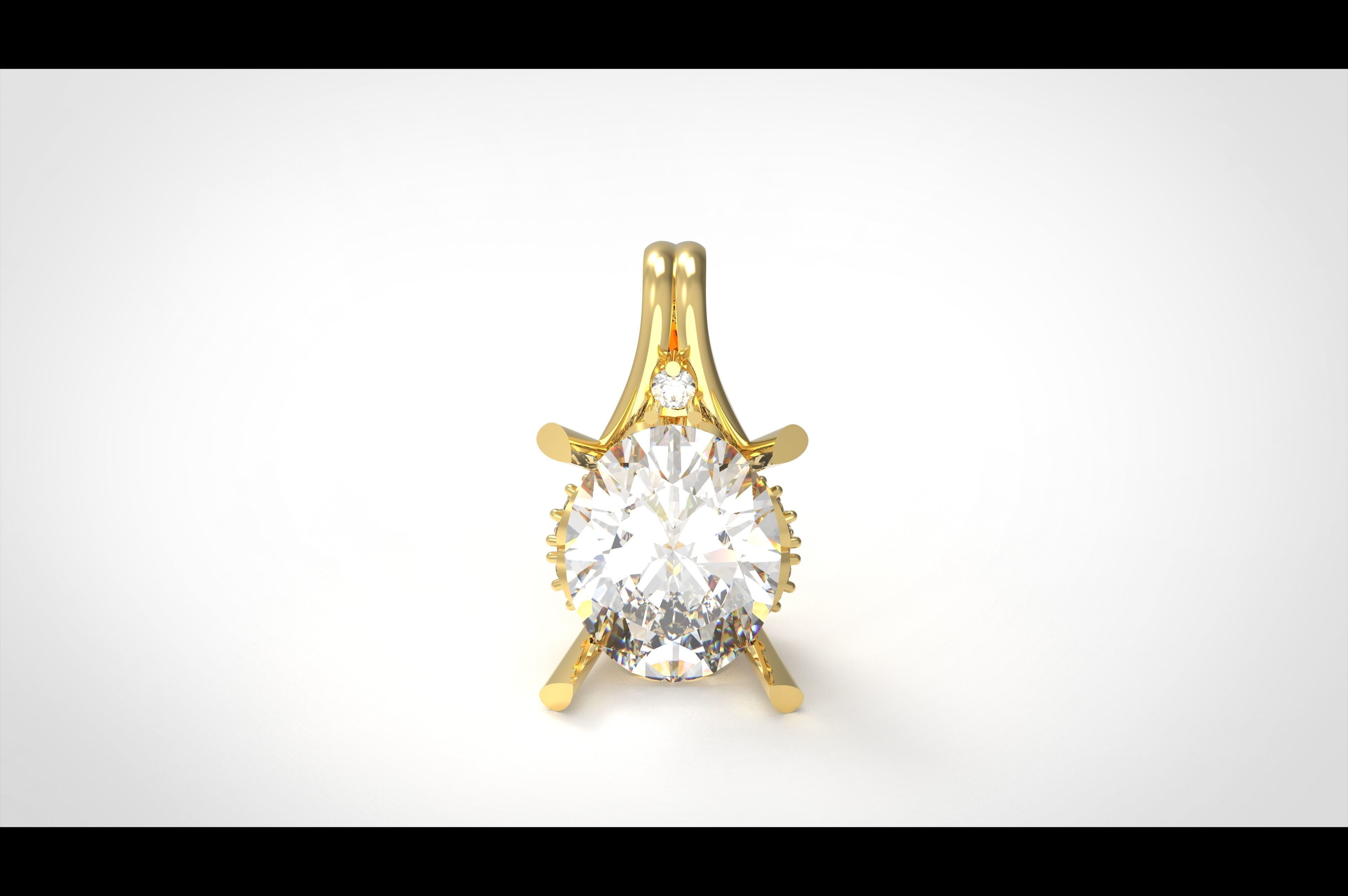 Model 258 Diamond Pendant 3D print model_2