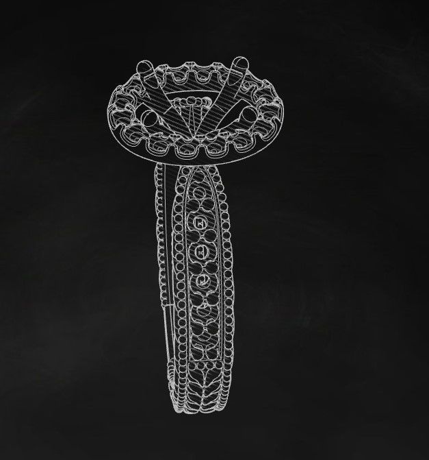 Model 259 Solitaire Ring 6 US Size  3D print model_10