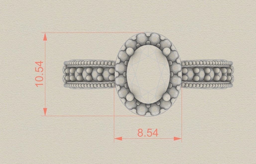 Model 259 Solitaire Ring 6 US Size  3D print model_6