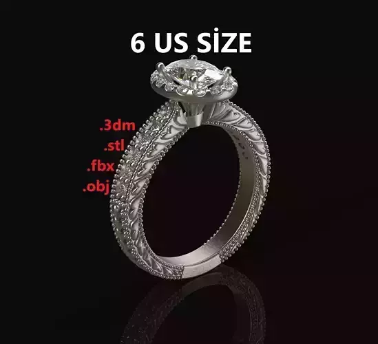 Model 259 Solitaire Ring 6 US Size 