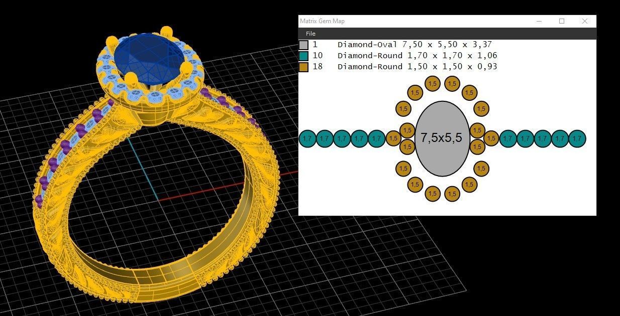 Model 259 Solitaire Ring 6 US Size  3D print model_14