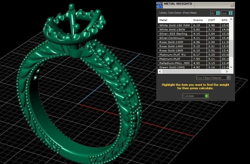 Model 259 Solitaire Ring 6 US Size  3D print model_12