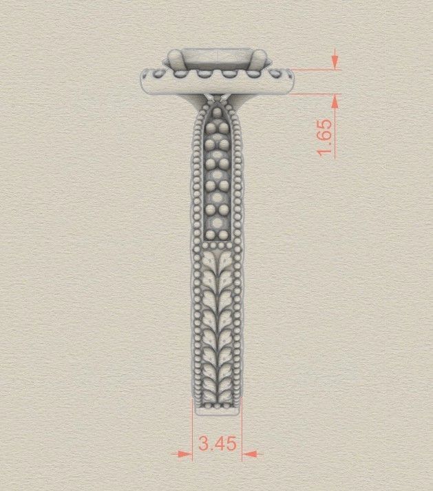 Model 259 Solitaire Ring 6 US Size  3D print model_8