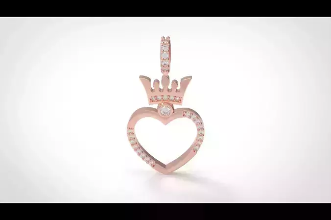 Model 262 Love Heart King Necklace