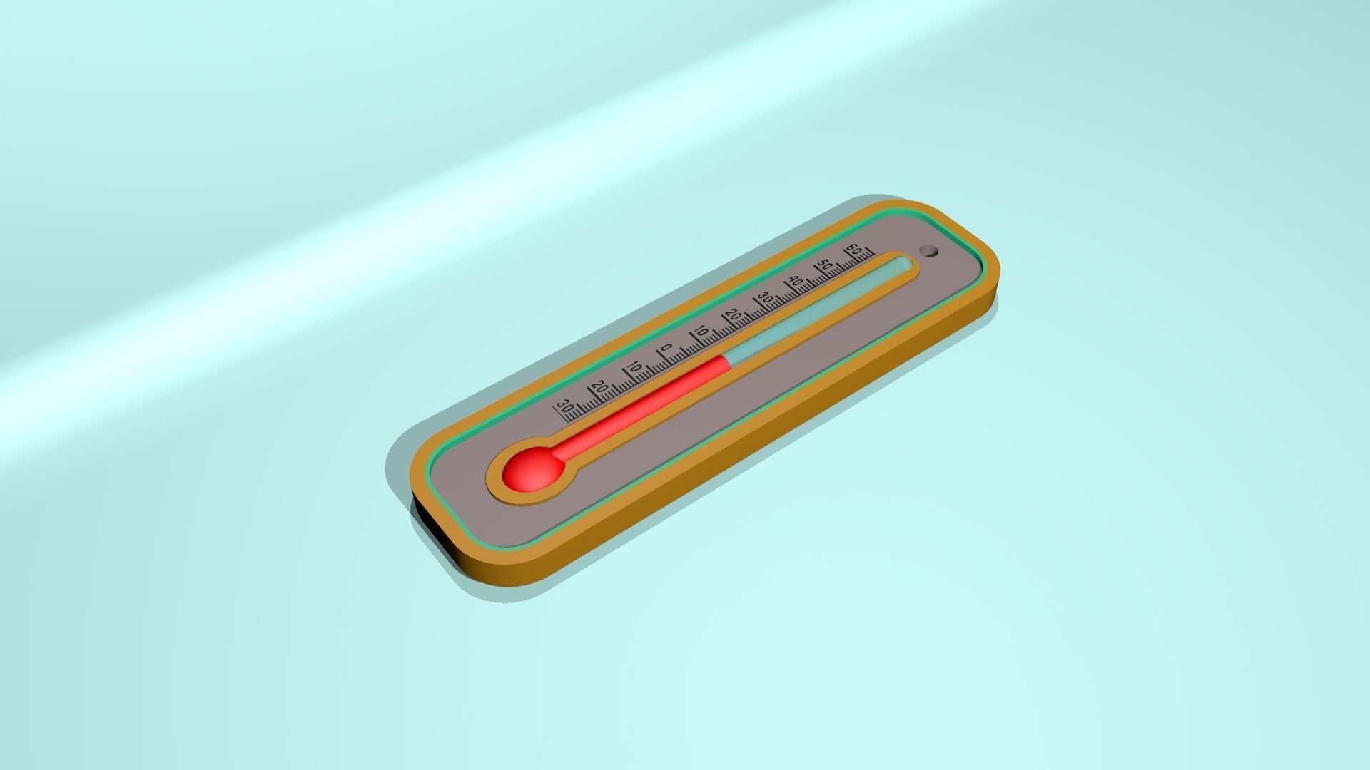 Thermometer Low-poly 3D model_1