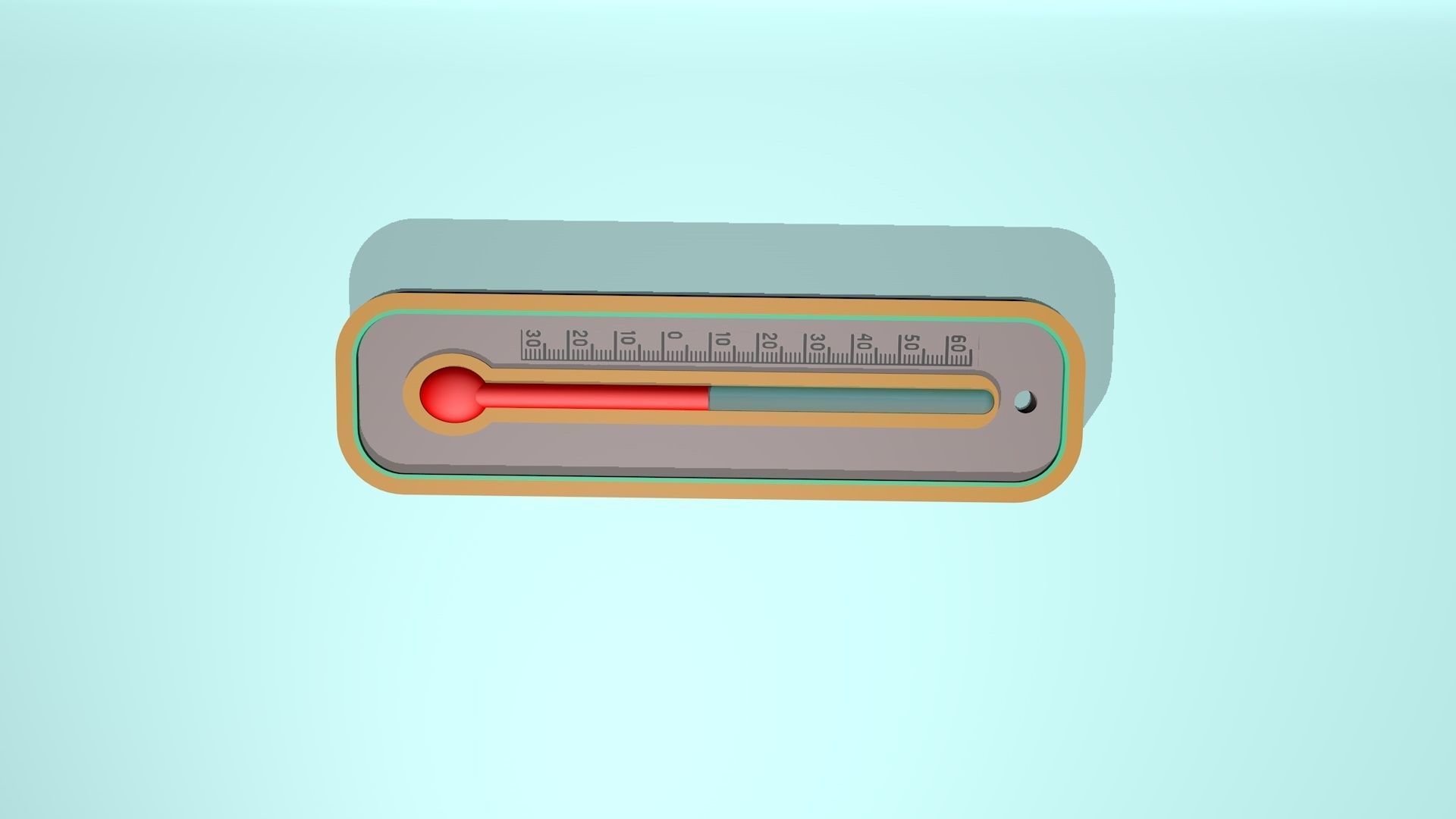 Thermometer Low-poly 3D model_3