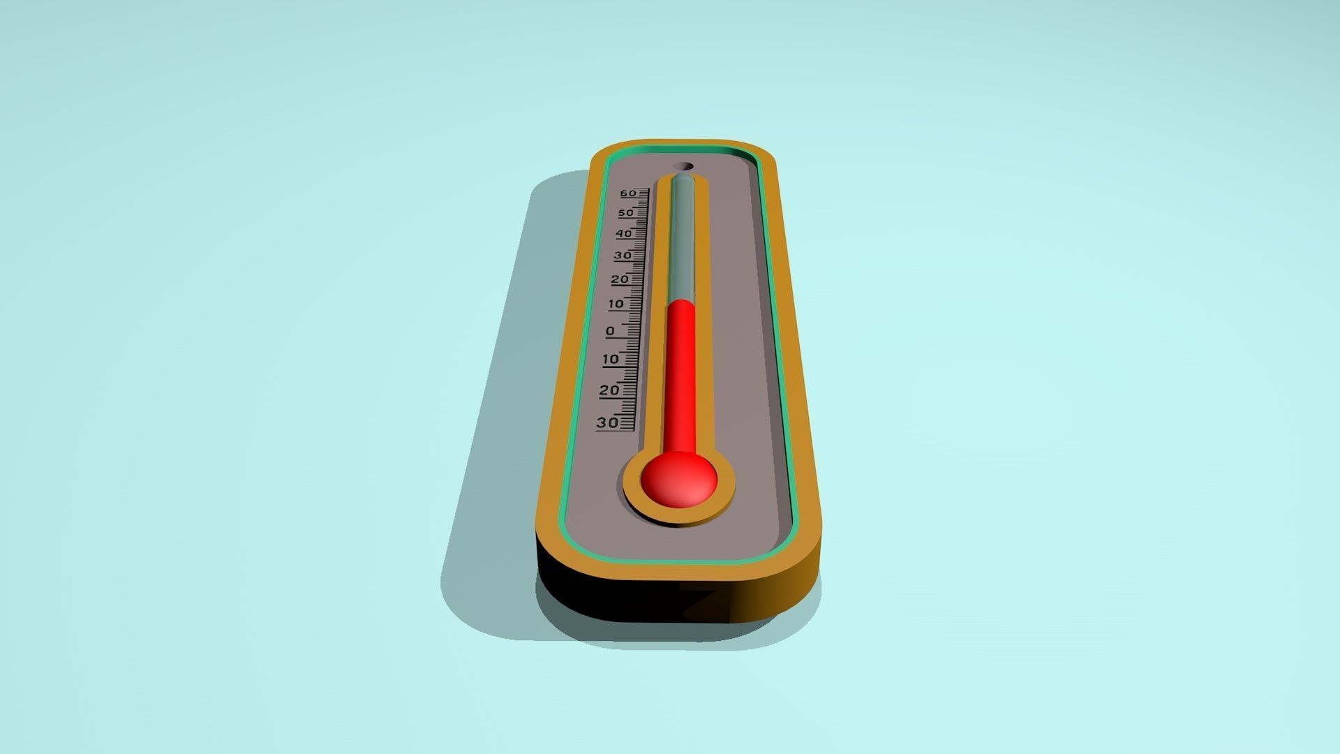 Thermometer Low-poly 3D model_5
