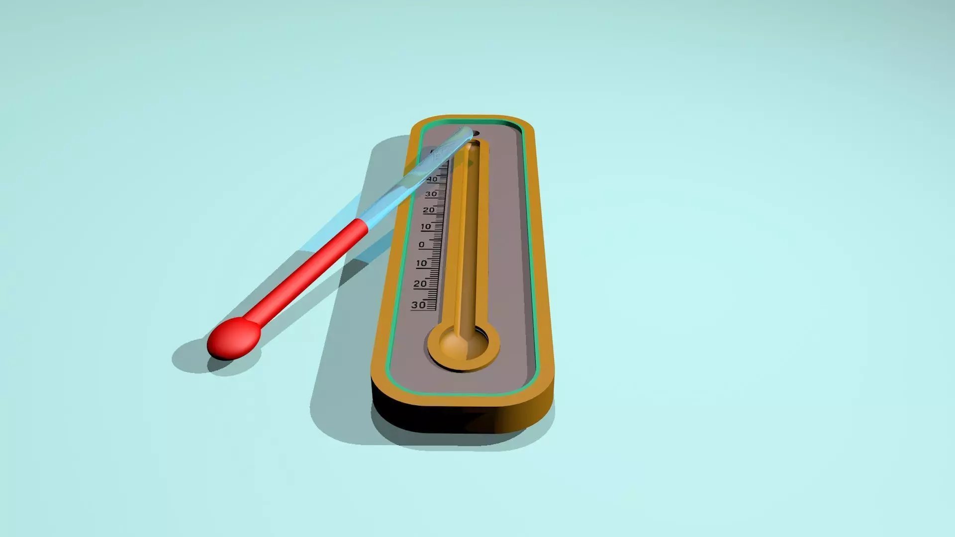 Thermometer Low-poly 3D model_0