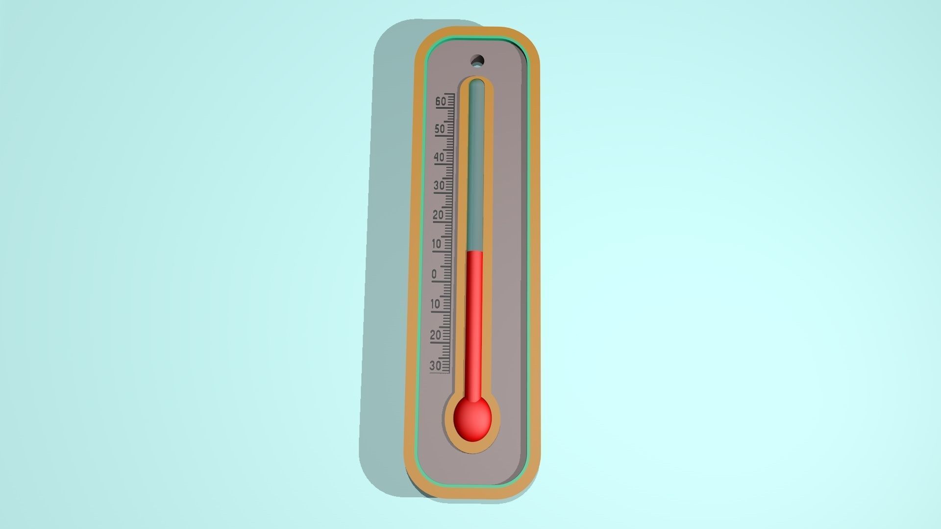 Thermometer Low-poly 3D model_4