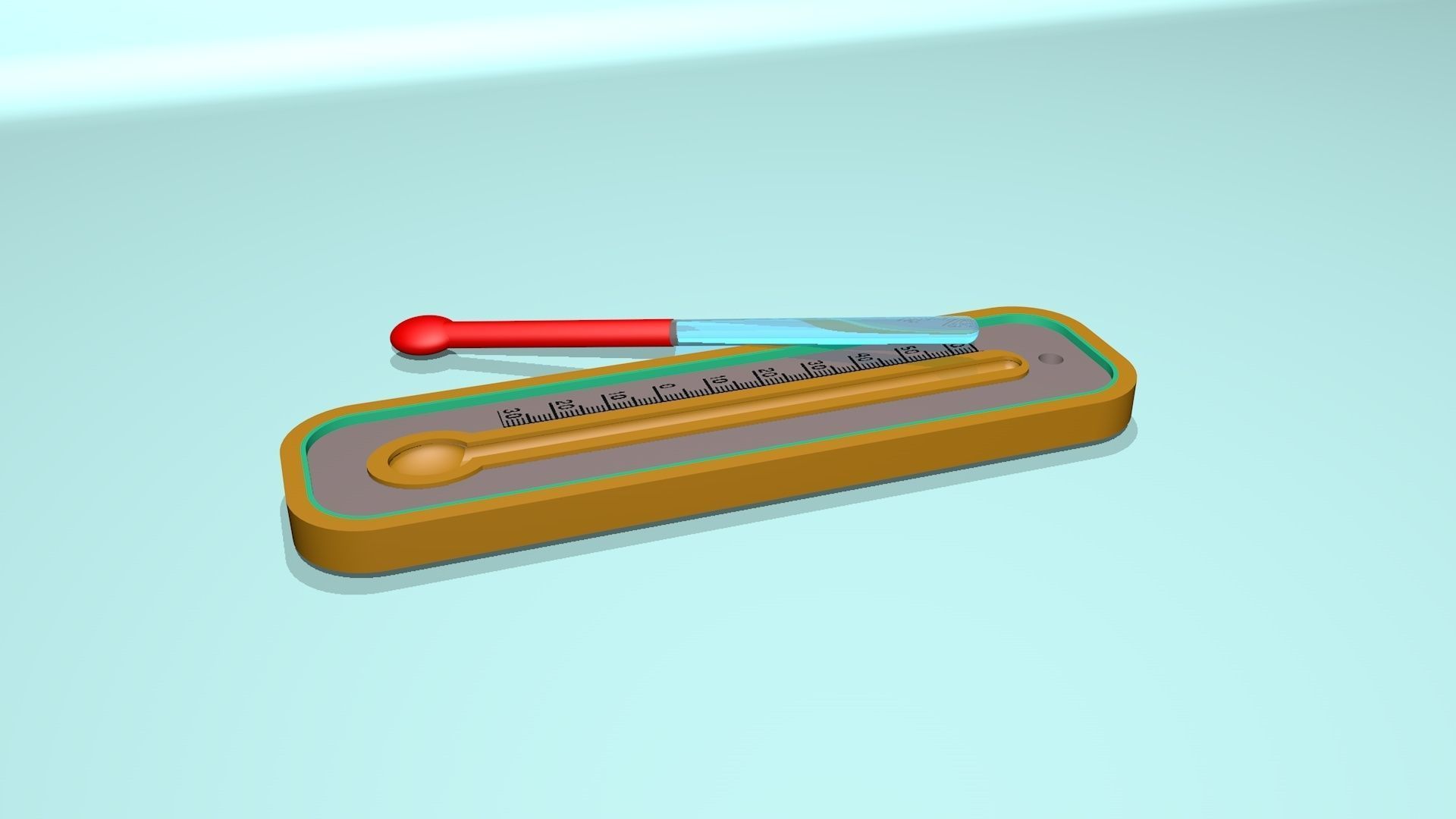 Thermometer Low-poly 3D model_6
