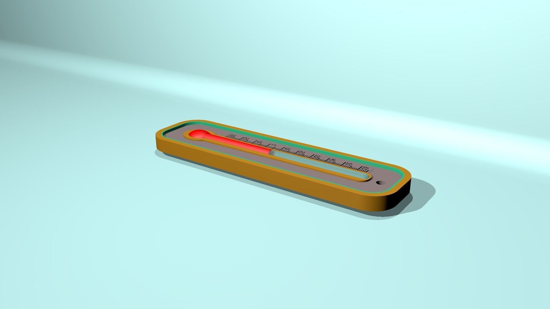 Thermometer Low-poly 3D model_2