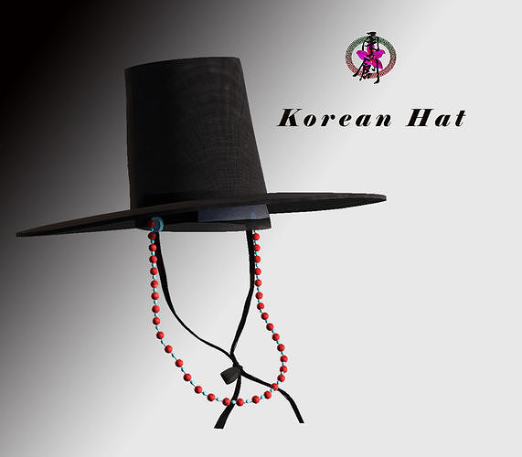 Korean Hat-01 Low-poly 3D model