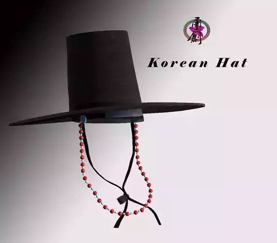 Korean Hat-01 Low-poly 3D model