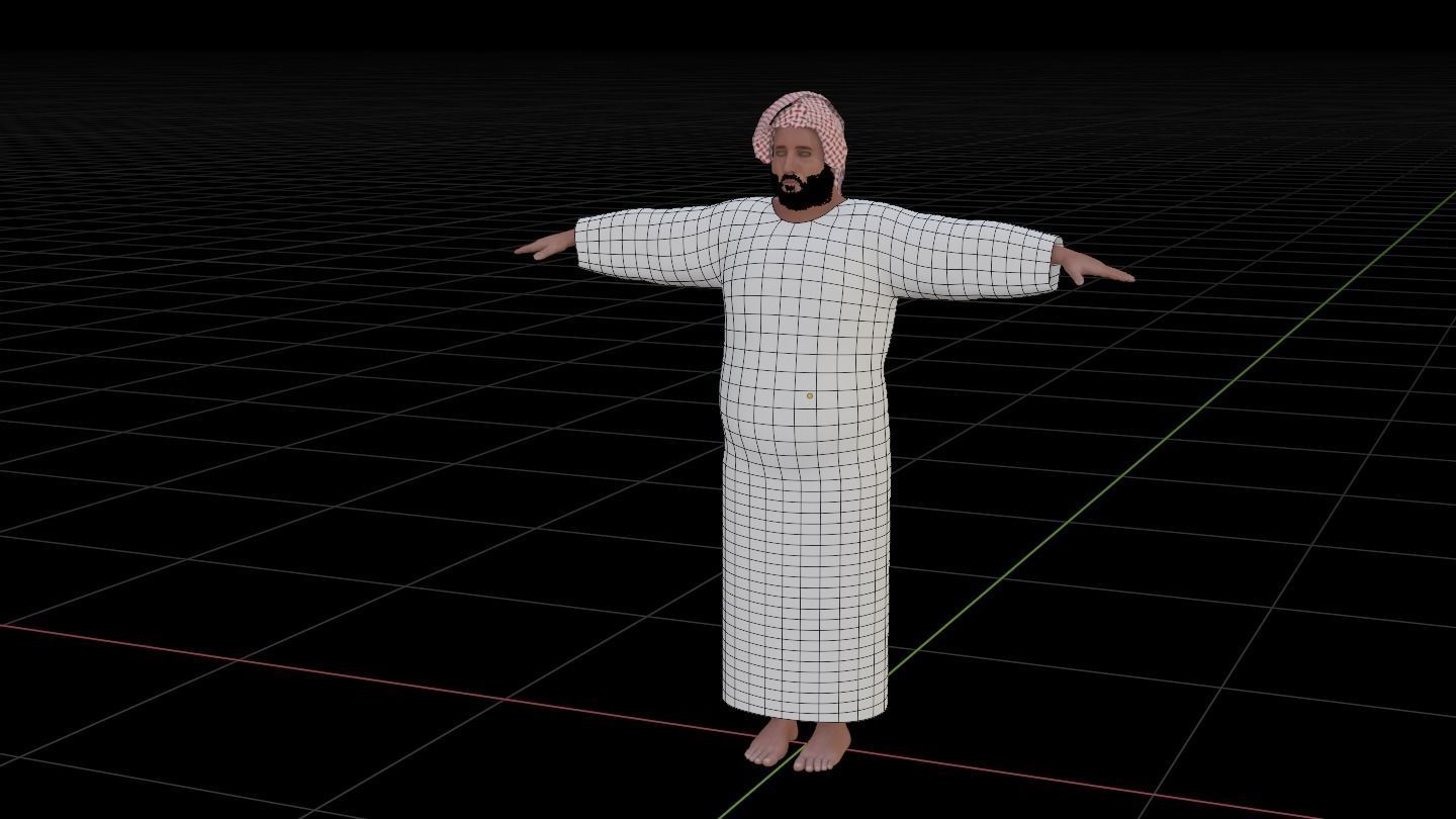 Saudi Character who looks like Turkey Al-ELsheikh  3D model_1